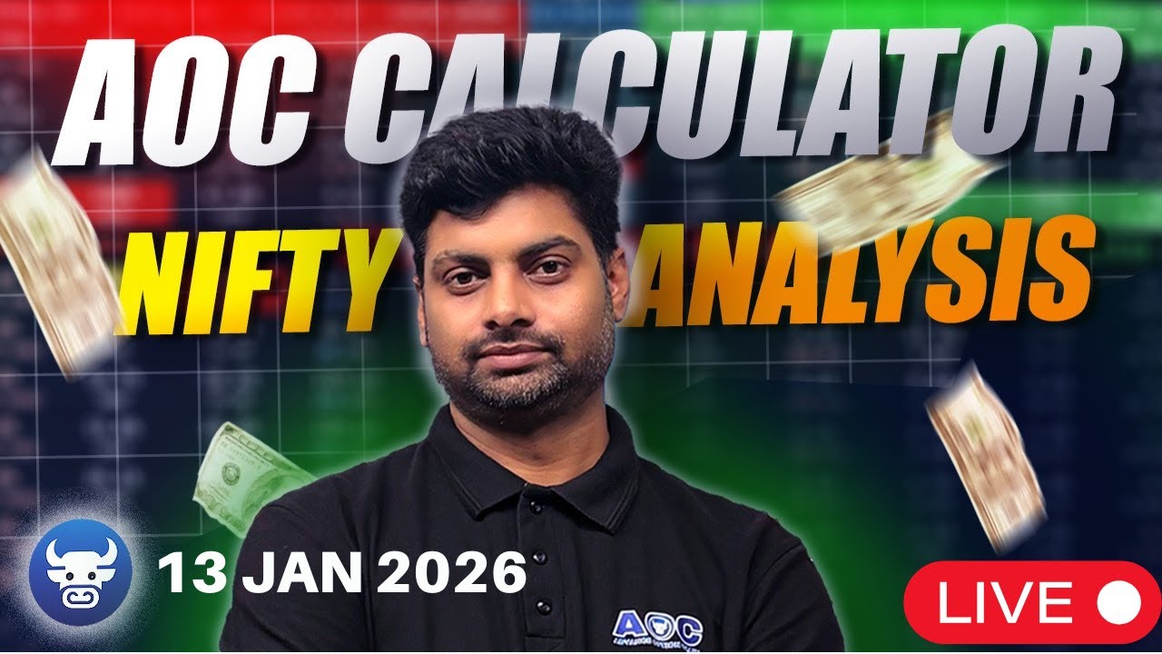 13th JAN 2026 Live Nifty Trading Session – Advance Option Chain (AOC) Analysis राज सर के साथ  !
