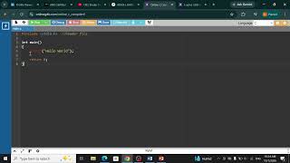 Simple hello world program in C programming language