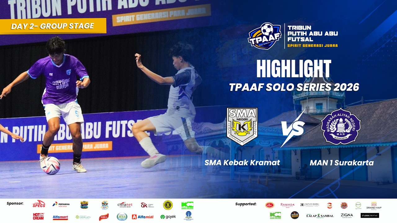 Highlight Tribun Putih Abu-Abu Futsal Solo Series 2026 | MAN 1 Surakarta vs SMA Kebak kramat