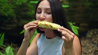 Solo camping asmr in a beautiful forest where birds sing and nature is very beautiful and relaxes 🌳