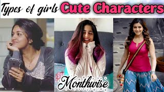 Types of girls Cute Characters💞 monthwise🤩||Which month you born?🎉Let's see😍||