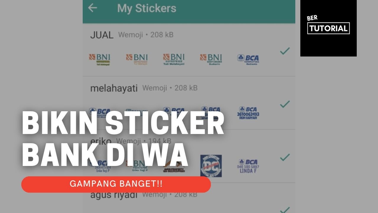 Bikin Stiker Rekening Bank Langsung Dari Whatsapp - YouTube