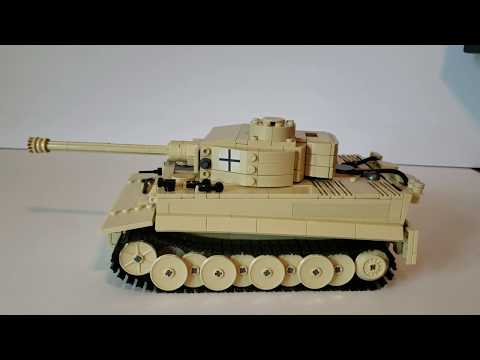 YouTube thumbnail: Lego KAZI Tiger Tank Review