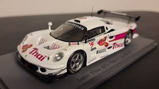 Could the 1997 Lotus Elise be the biggest bust in sports car racing? Spark 1/43 scale.