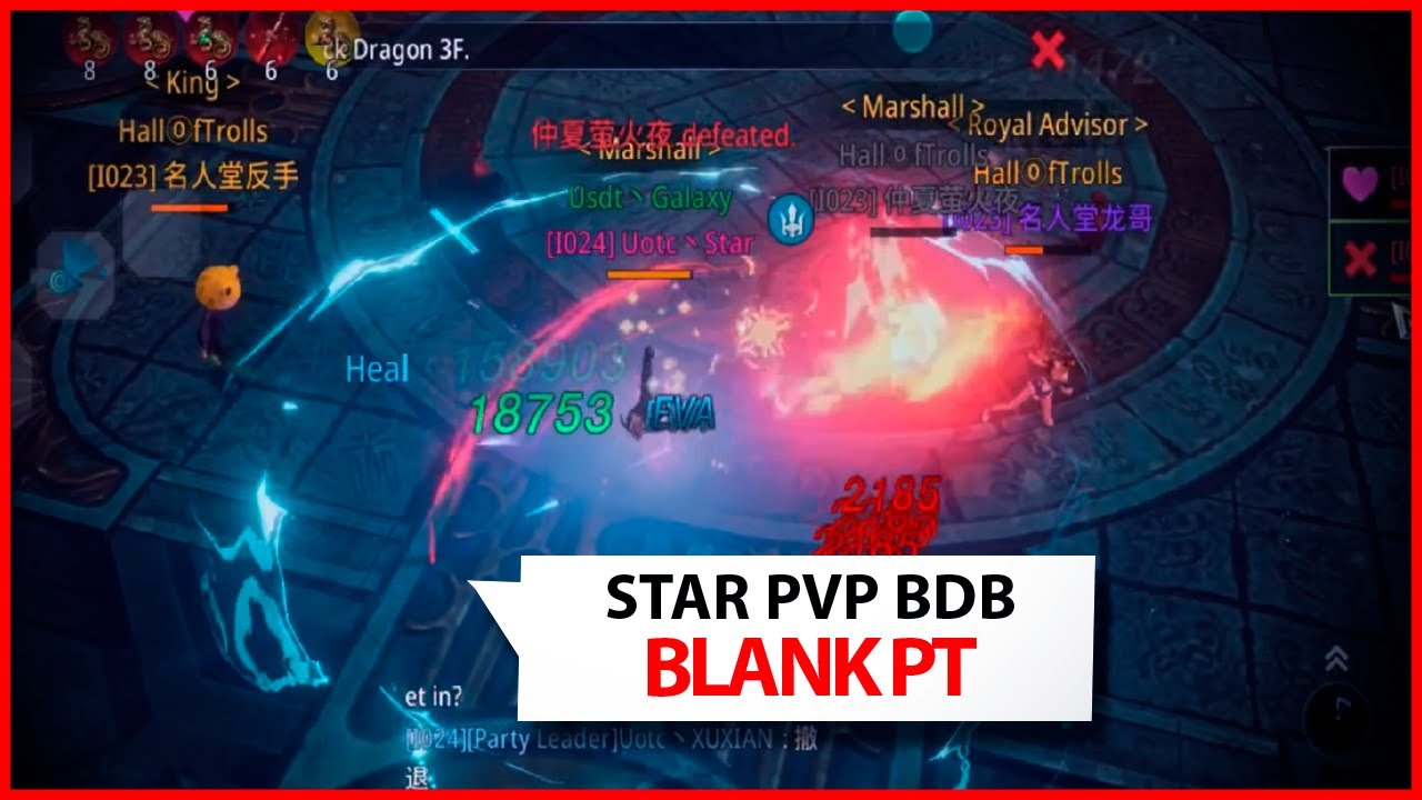 PVP BDB STAR vs BLANK, TÁ TANKANDO MUITO - MIR4