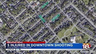 5 injured in downtown shooting