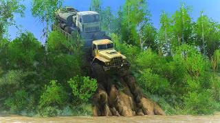 Extreme Off-Road Challenge: Fuel Truck vs Deadly Mud Trail!