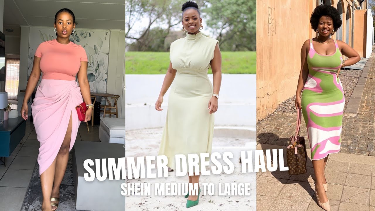 SHEIN SUMMER DRESS HAUL - FOR MEDIUM TO LARGE SIZED LADIES IN