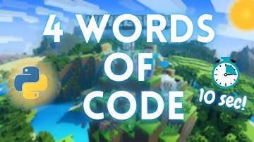 Creating a game with four words of code