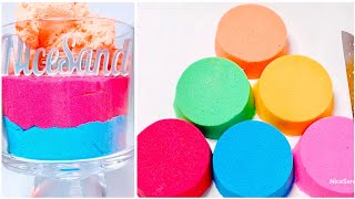 Satisfying and relaxing kinetic color sand and beads 28 drop and squish ASMR video