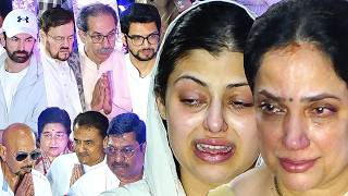 Uddhav Thackeray Family,Javed Ali,Sanjay Narvekar At Asha Bhosle Antim Darshan