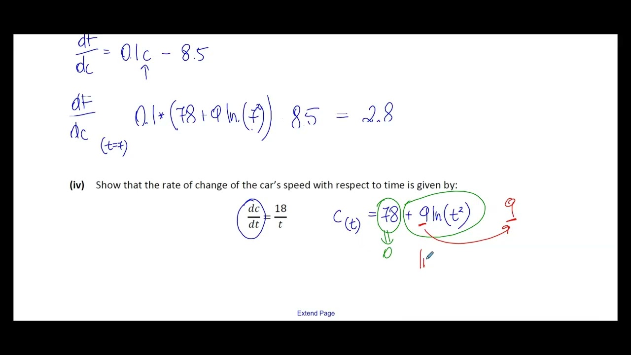 Leaving Cert Maths Calculus - 2025 Paper 1 Question 9 Solution - Differentiation & Chain Rule