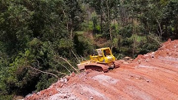 Ability Really Great! Technique Bulldozer Push Stone, Truck Unloading Stone , Team Operator Skills