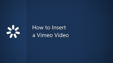 How to Insert a Vimeo Video
