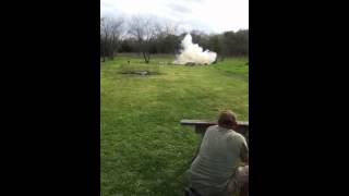 AR-15 Exploding Target Blows Up Tree