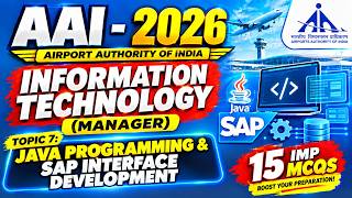 Java & SAP Interface MCQS | AAI 2026 Manager IT | AAI IT Manager 2026 | AAI IT Manager notes 2026