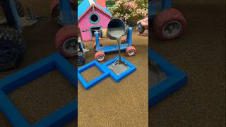 😱 Real Working Mini Tractor Making Cement Pillar | Amazing DIY Construction Machine 🚜 #shorts