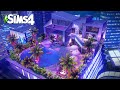 Torendi Tower Night Pool | The Sims4 Stop Motion Build | NoCC |【シムズ４建築】