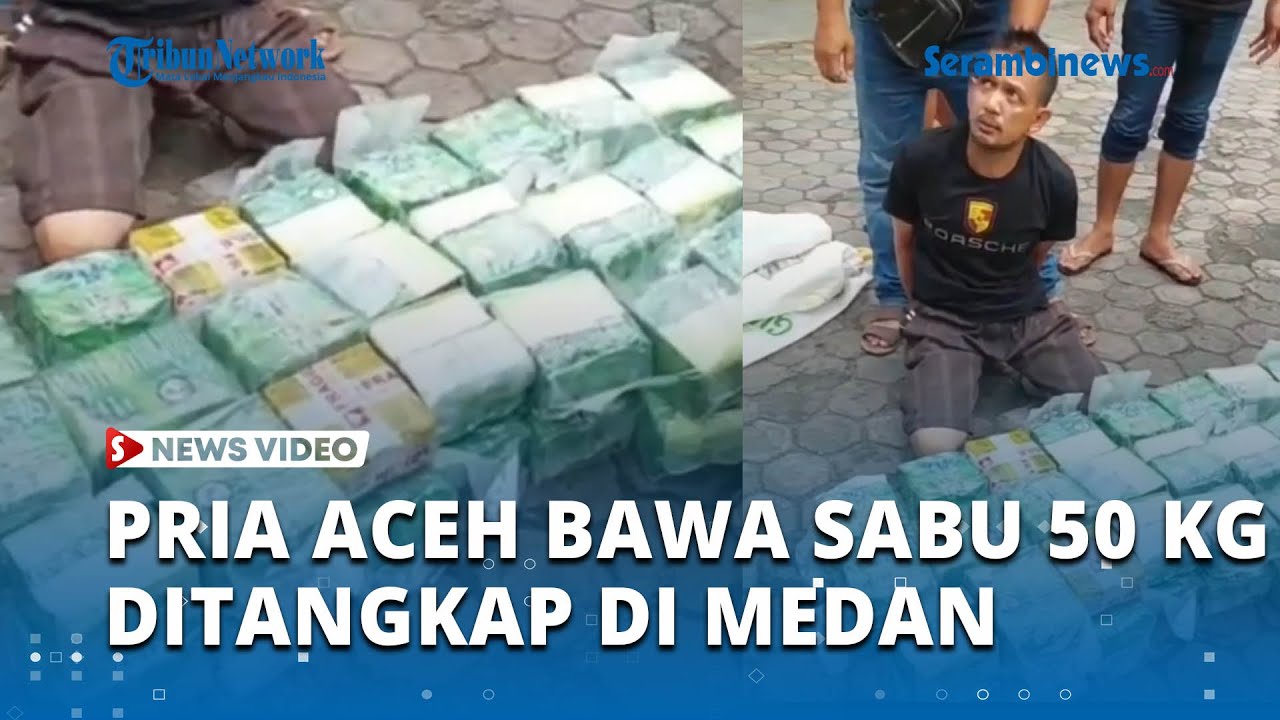 Pria Asal Aceh Bawa 50 Kg Sabu Ditangkap di Halaman Parkir Sebuah Hotel Kota Medan