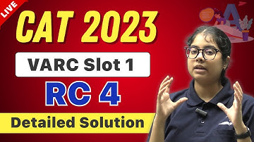 CAT 2023 VARC Slot 1 - RC 4 | Full Detailed Solution with Explanation