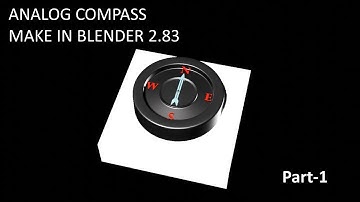 3d analog compass make in blender 2.83