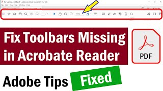 Fix Toolbars Missing In Adobe Reader  | How to Show or Hide PDF Toolbars in Adobe Acrobat Reader DC screenshot 5