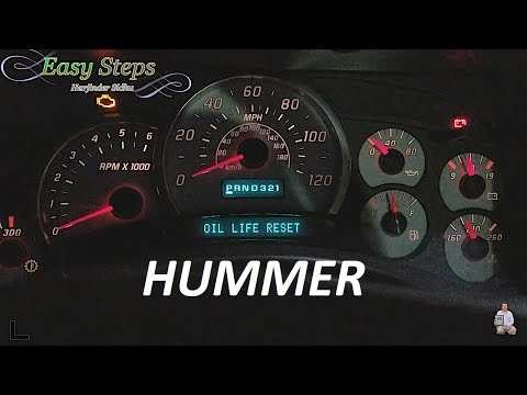 How To Reset Oil Life on HUMMER | H2 Oil Life Reset