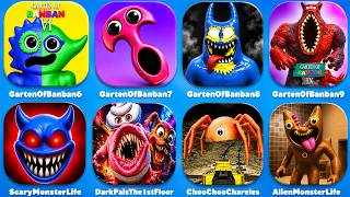 Garten of Banban 6, 7, 8, 9 All Main Bosses & All Jumpscares,Dark Pals 1st Floor,Choo Choo Charles