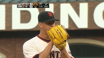 MIA@SF: Cain fans seven en route to first 2014 win