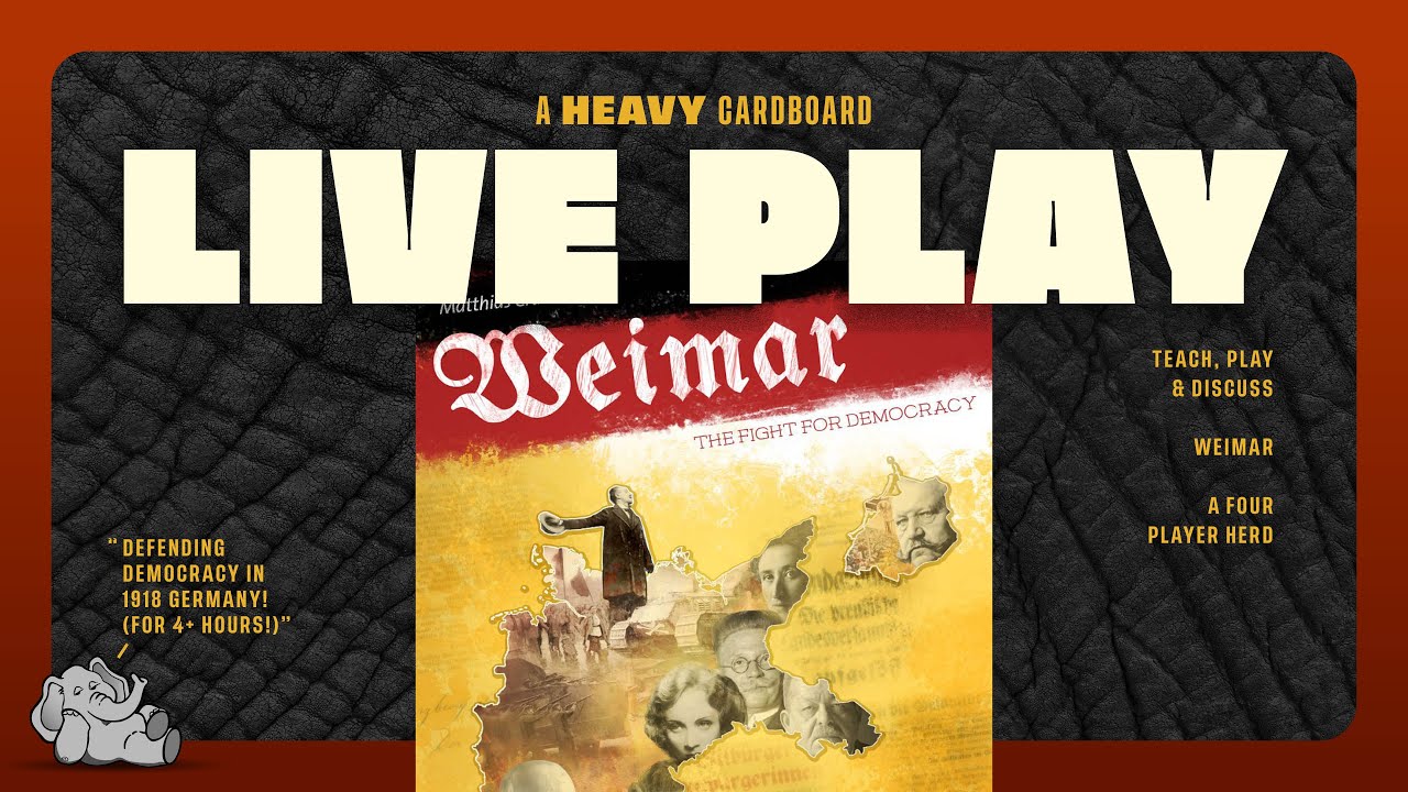 Weimar: The Fight for Democracy (Rematch) - 4p Play-through, & Discussion by Heavy Cardboard