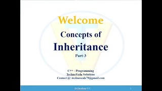 Part 3   Concepts of Inheritance in C++