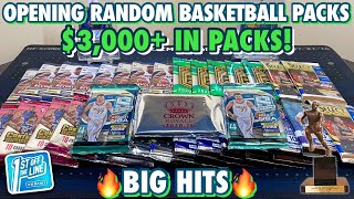 LOTS OF BIG HITS!🔥 OPENING $3,000+ RANDOM NBA BASKETBALL HOBBY PACKS!