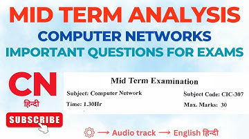 CN Mid Term Paper Analysis & Important Questions for Exams | Computer Networks