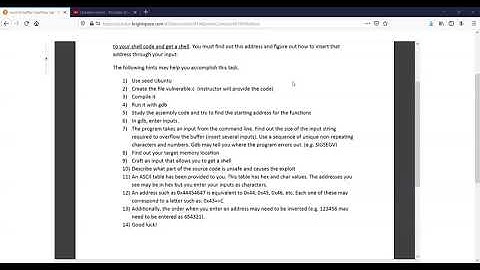 ITS 450 - Lab - Buffer Overflow 2 practical