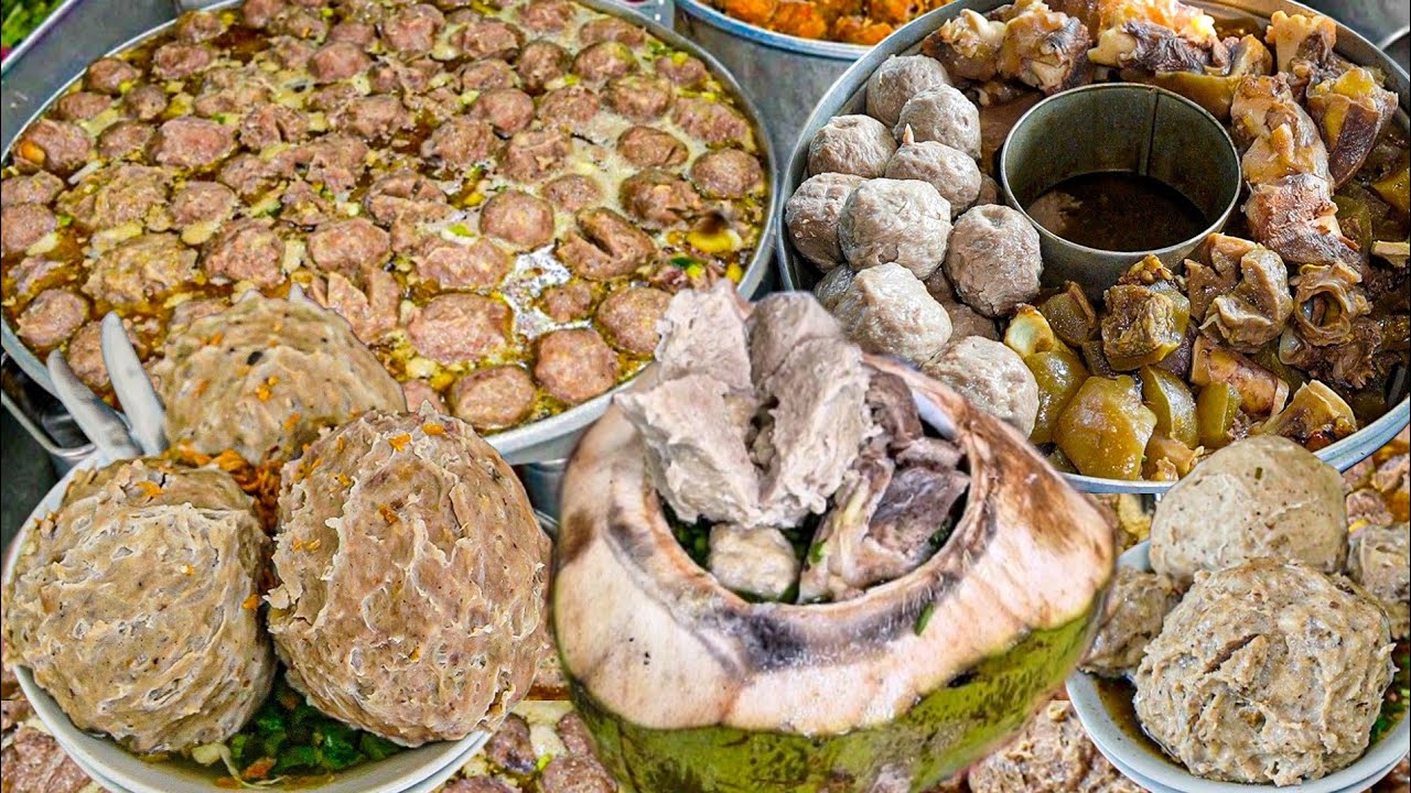 EDAN POLL!! BAKSO URAT JEROAN PAKAI KELAPA MUDA CUMA 20 RIBUAN