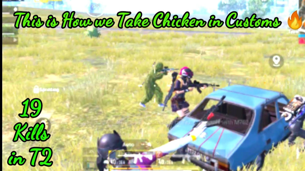 AGRESSIVE GAMEPLAY IN T2 CUSTOMS ||PUBG MOBILE||