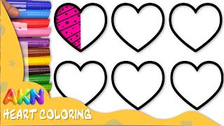 Heart Marker Rainbow Coloring | Akn Kids House Net Worth