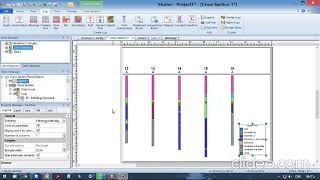 Strater رسم قطاعات جيولوجية لمجموعة آبار بإستخدام برنامج