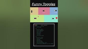 HTML CSS Toggle Buttons | CSS Animation Toggle Switch  #shorts | #shortsfeed #coding #youtubeshorts