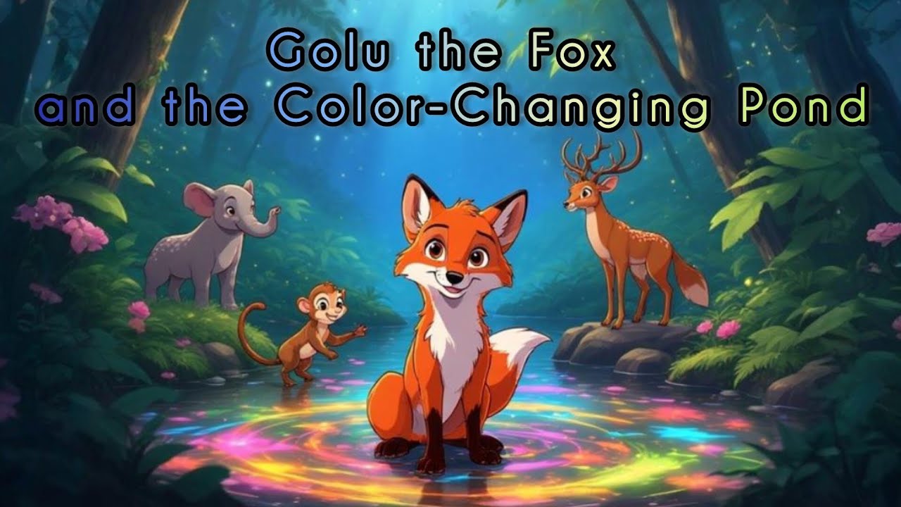 Golu the Fox and the Color-Changing Pond | story for kids in hindi