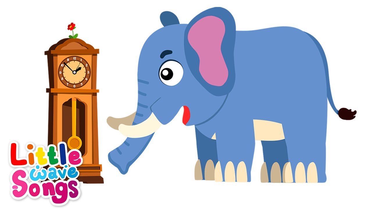🐘 Hickory Dickory Dock with Elephant + More Nursery Rhymes & Kids Songs