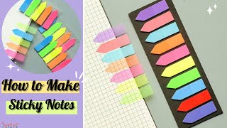 How to Make Sticky Notes at Home || DIY Colourful Sticky Notes || Bhida art and craft
