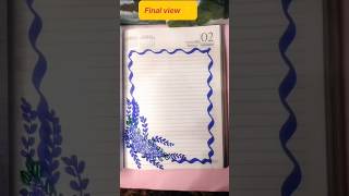 Diary Border Design 🌸 Easy Handmade Journal Decoration Idea #shorts #art