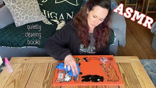 Soft & quiet cleaning children’s books w/ microfiber cloth & spray (no talking) #asmr #asmrcleaning screenshot 4