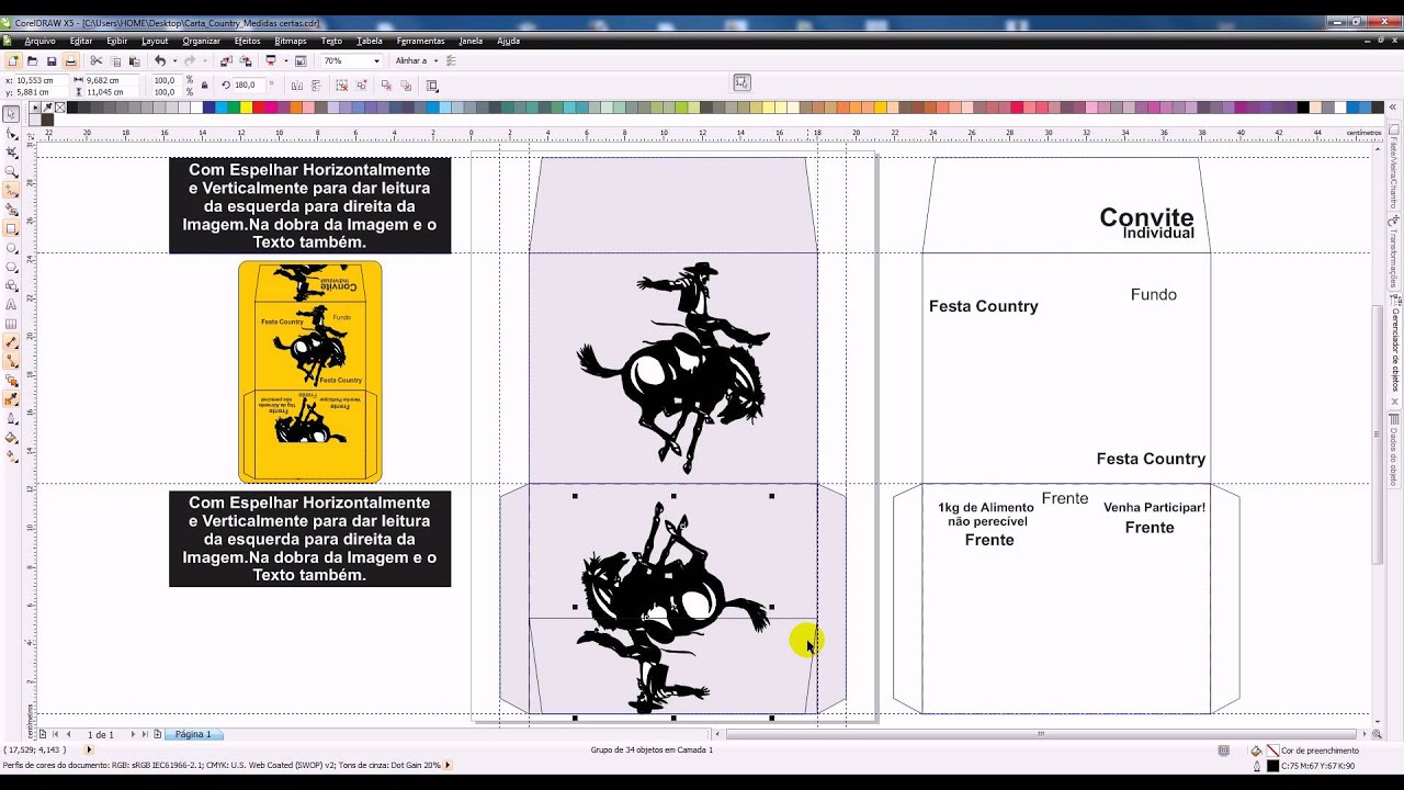 Envelope de Carta Corel Draw x5_01 - YouTube