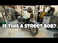 Trent finishes up the street Bob conversion to a low rider.