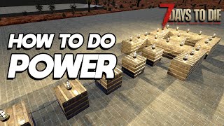 How to do Power in 7 Days to Die | Tutorial |7 Days to Die | Alpha 20 |