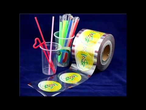 plastic cup, sealing film, sealing plastic, straw printing logo Cambodia