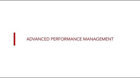 Strategic Professional exams: Advanced Performance Management (APM)