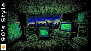 All Night Coding Session with 90's Low Poly Aesthetic